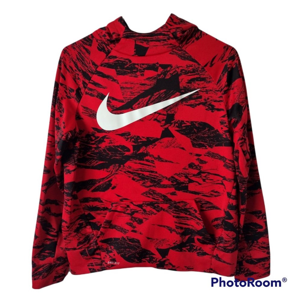 Nike Red and Black Kids Hoodie